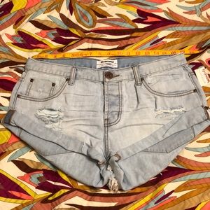 NWT One Teaspoon Bandits Denim Shorts Sz 29